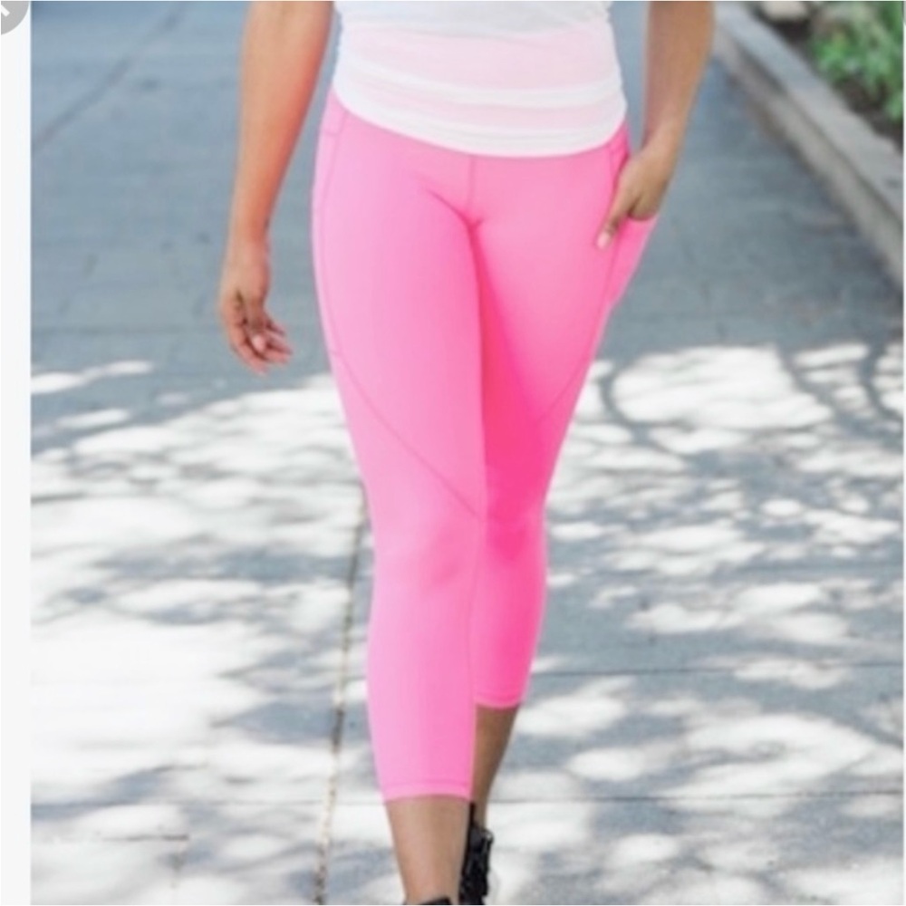 Zyia Light n Tight High Rise Light Pink Pocket Leggings Womens Sz 16 - 18